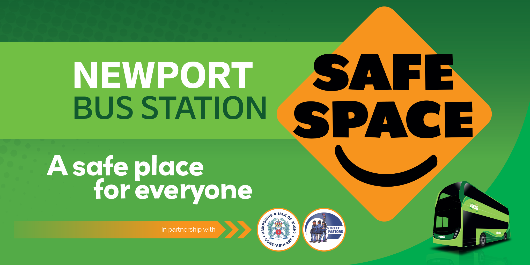 Late night safety pilot launched at Newport Bus Station Southern Vectis